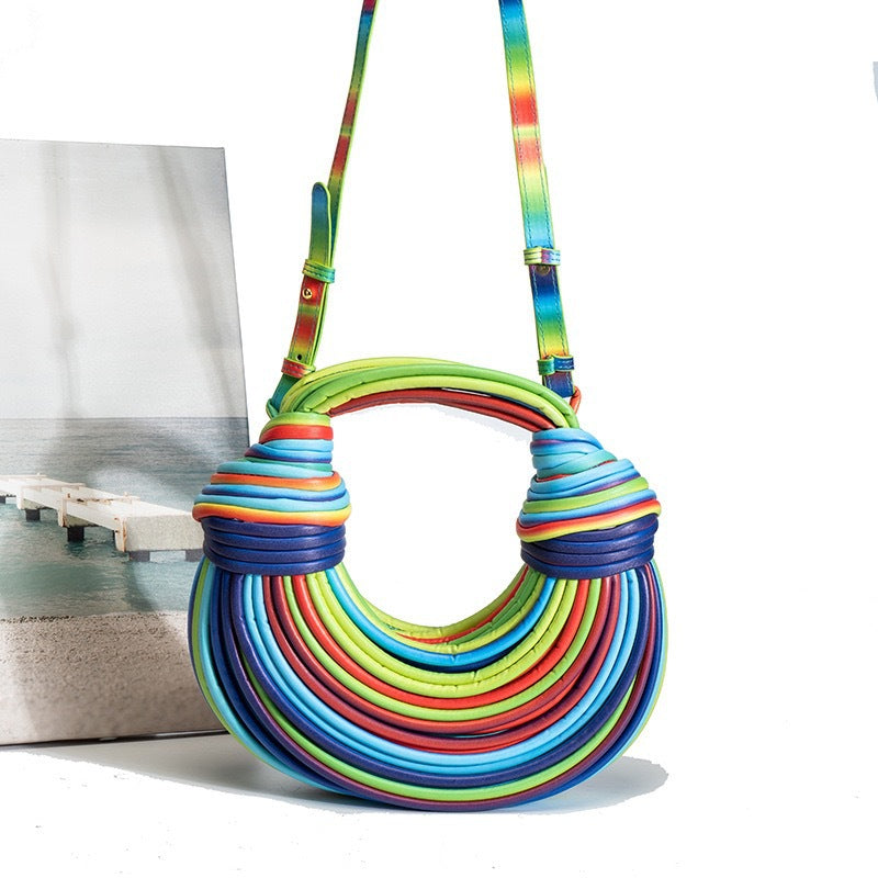 Women's Handmade Woven Special Creative Knotted Noodle Bags