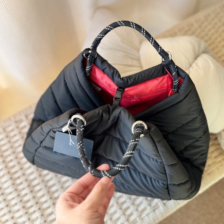 Large Portable Capacity Waterproof Lightweight Storage Commuter Minimalist Women's Shoulder Bag