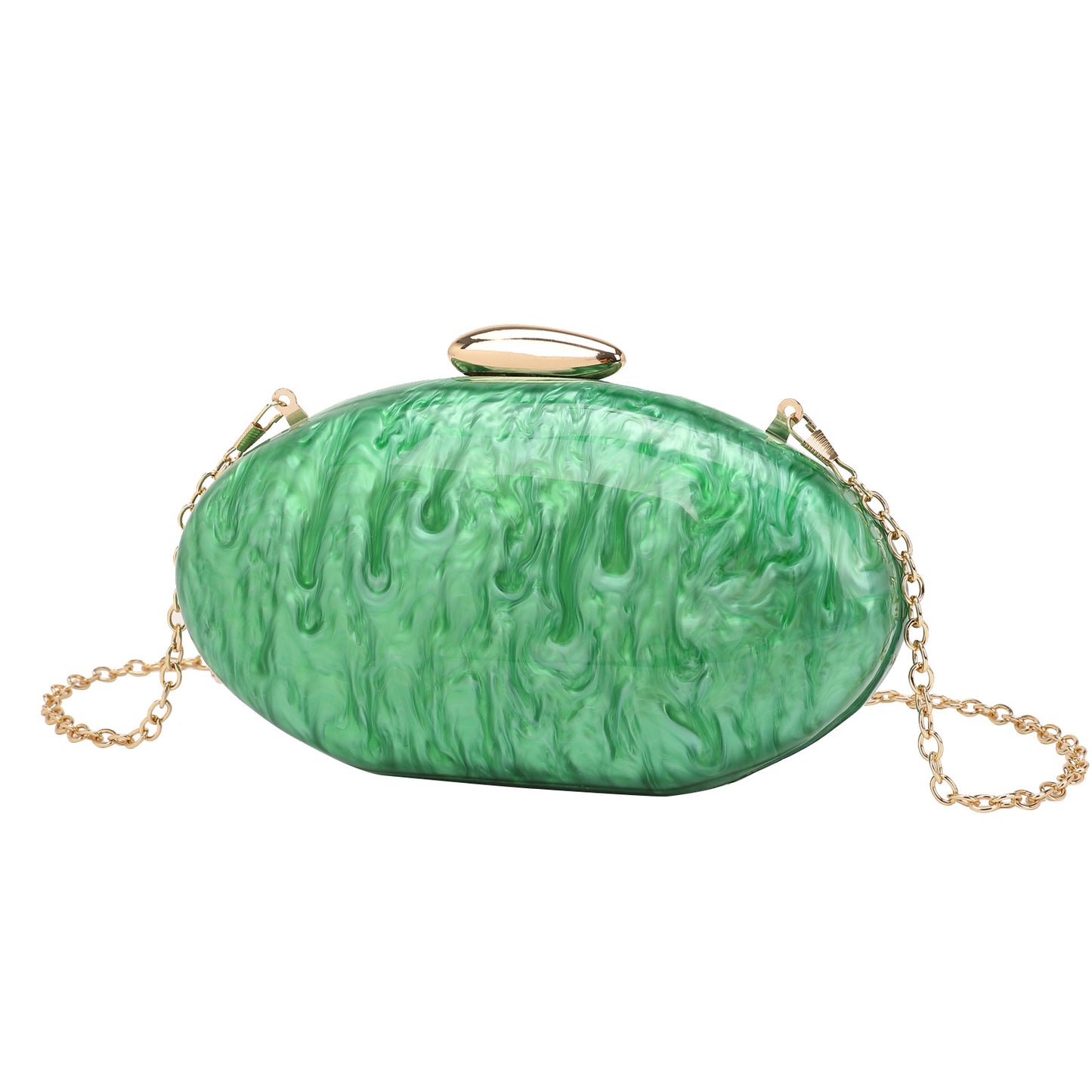 Women's Oval Shell Goose Egg Acrylic Fashion Dinner Bag
