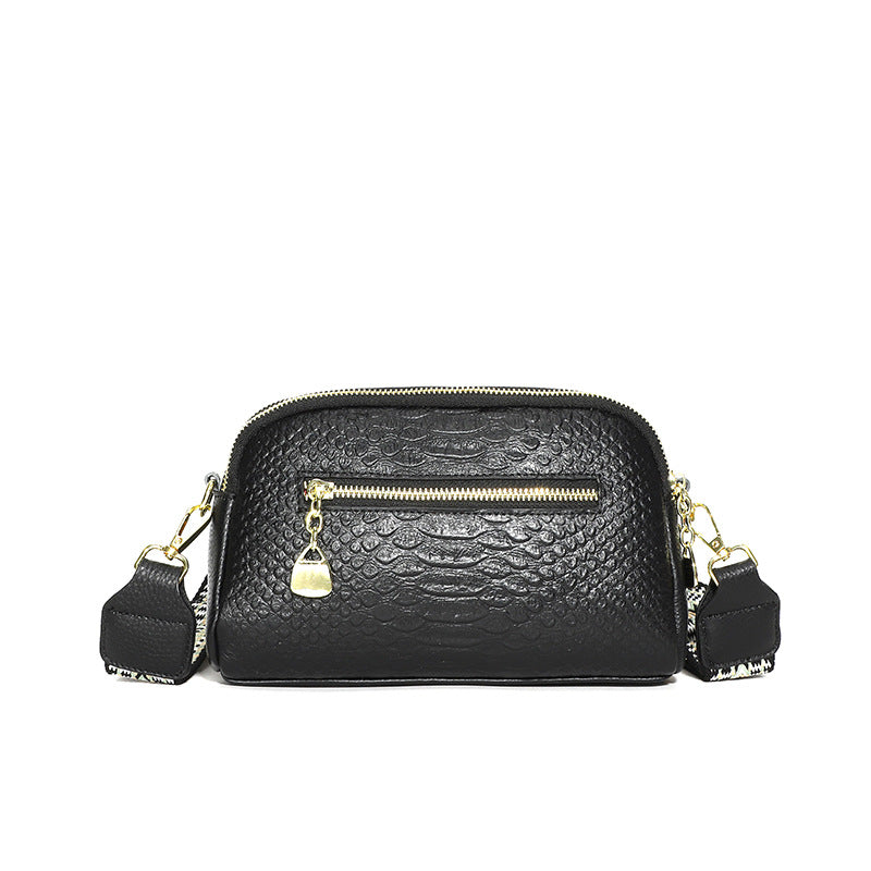 Women's Genuine Leather Simple Fashion Mobile Women's Messenger Bag