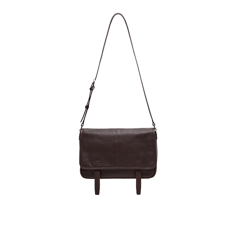 Women's Tanning Leather Versatile Retro Commuter Underarm Bags