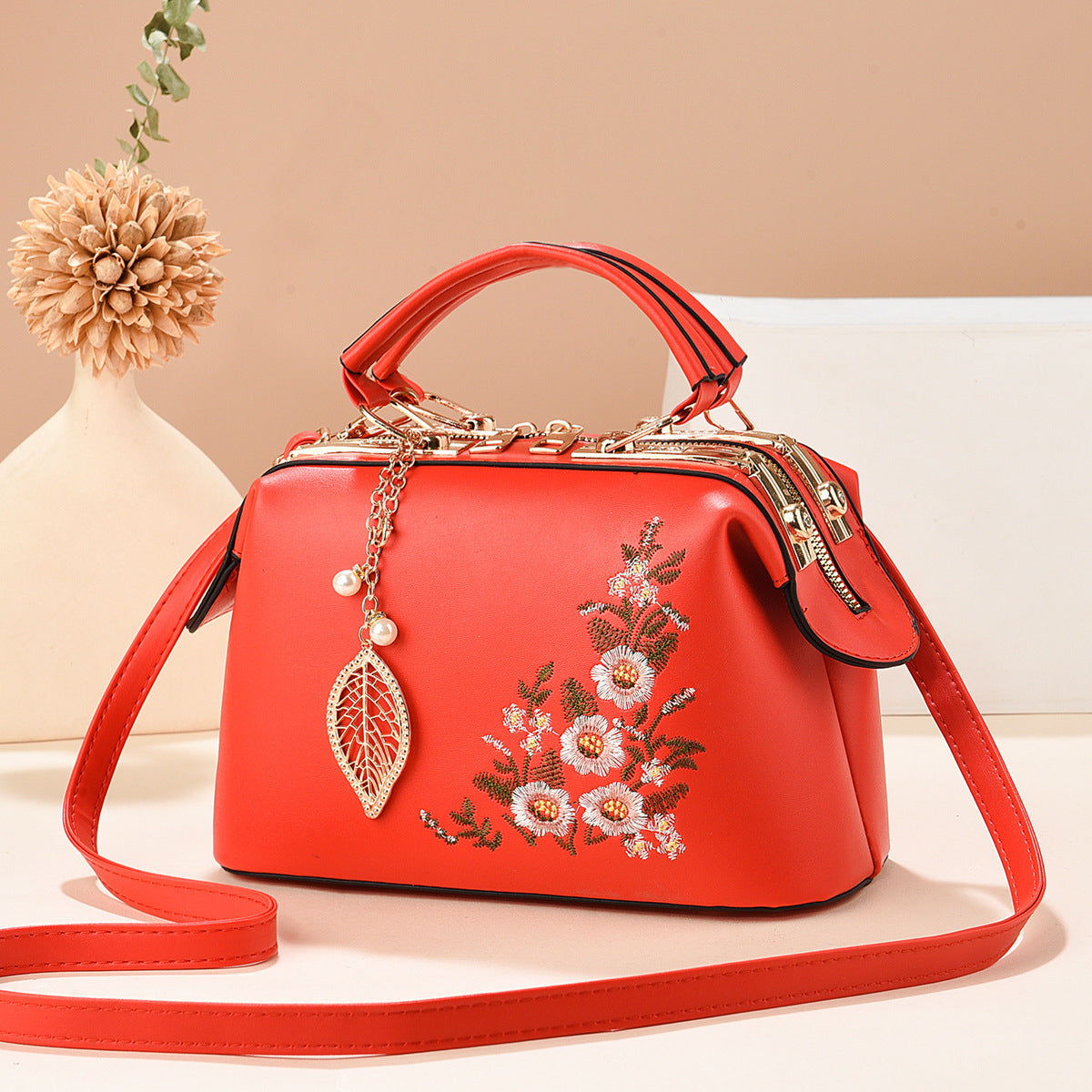 Elegant Slouchy Women's Fashionable Embroidered Quality Bags