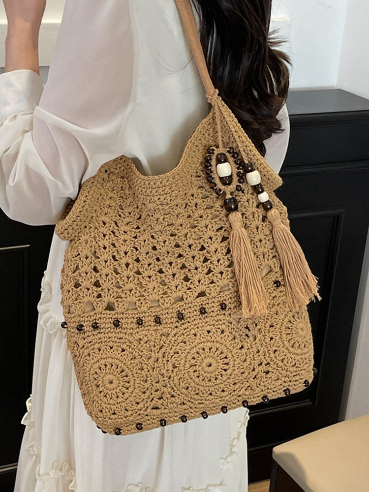 Women's Mori Style Artistic Crafts Cotton Thread Women's Messenger Bag