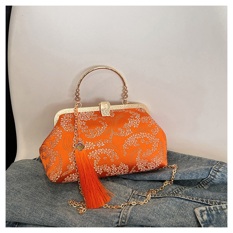 Women's Style Dinner Elegant Chinese Silk Embroidery Clutch Handbags