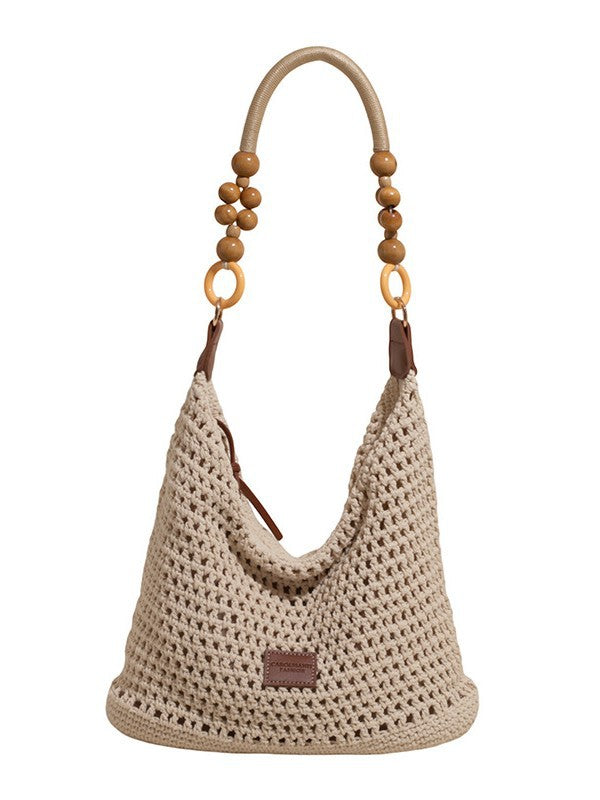 Women's Vacation Style Woven Knitted Hollow Fashion Women's Shoulder Bag
