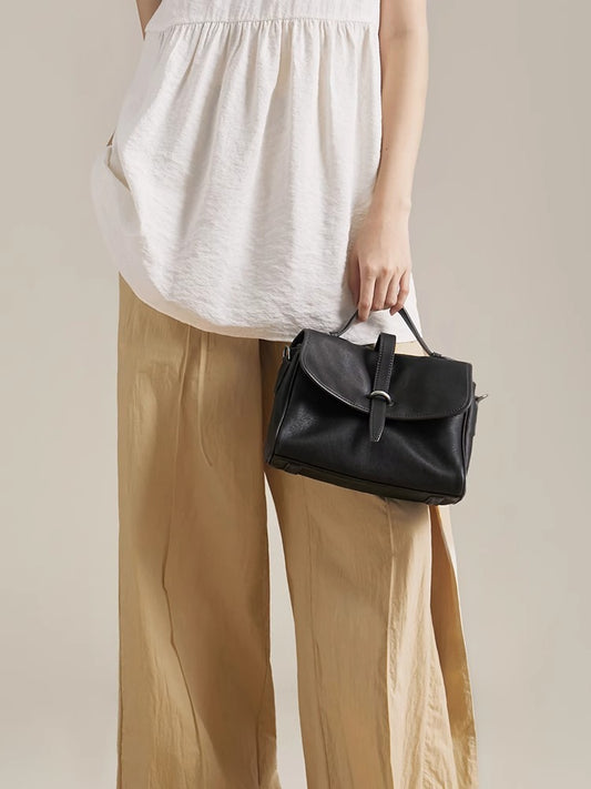 Women's Genuine Leather Retro Large Capacity Commuter Niche Vegetable Bags