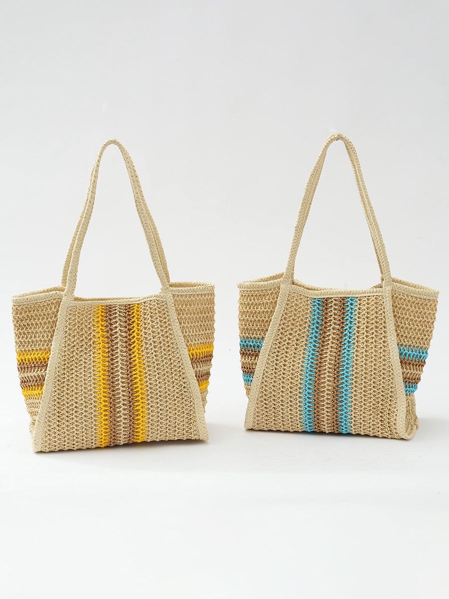 Women's One Beach Seaside Vacation Large Capacity Woven Tote Bag
