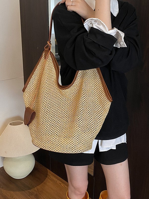 Beach Vacation Large Capacity Straw Lightweight Korean Handbags