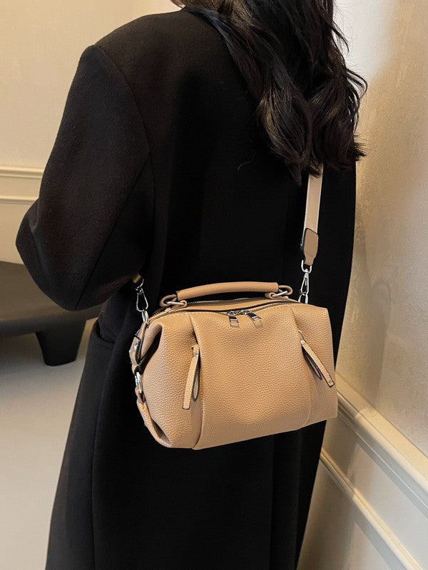 Women's Simple Style Textured Female Korean Women's Messenger Bag