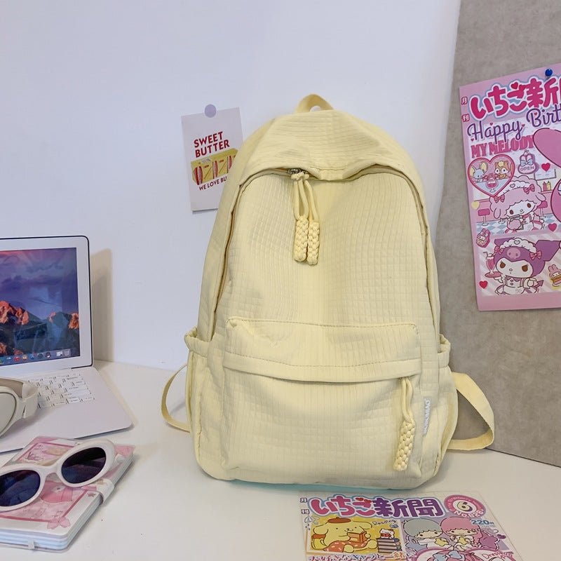 Women's Solid Color Korean High Junior Style Primary School Bag