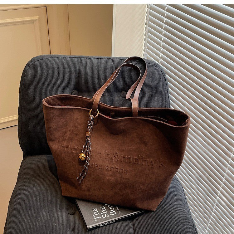 Women's Leisure Commute Large Capacity Minimalist Suede Women's Shoulder Bag