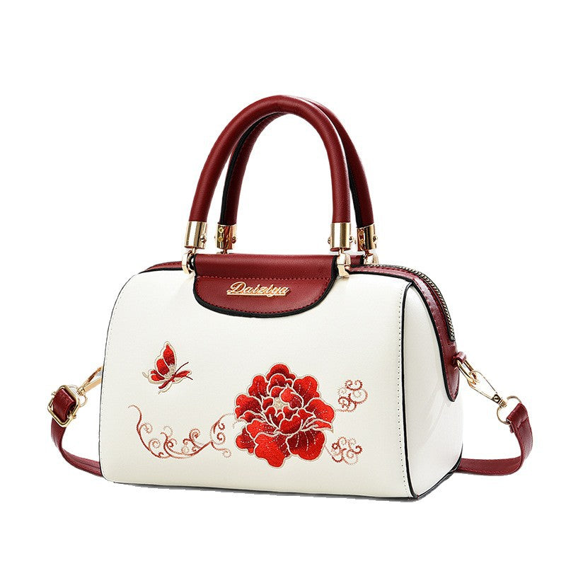 Women's Embroidered To Give Mom Large Capacity Fashion National Women's Shoulder Bag