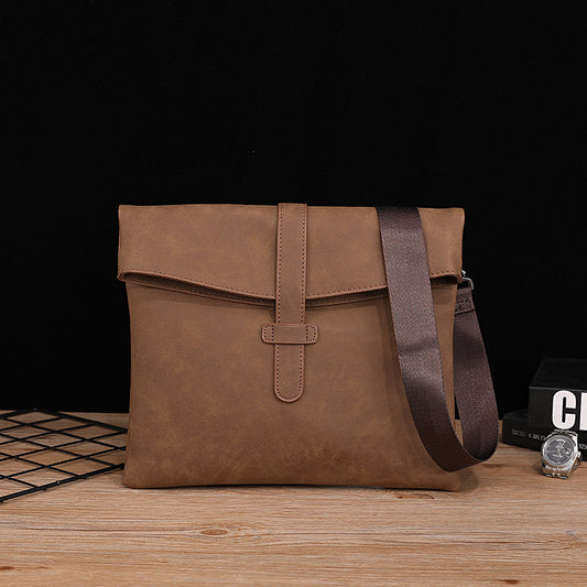 Men's Crazy Horse Soft Leather Trendy Retro Shoulder Bags