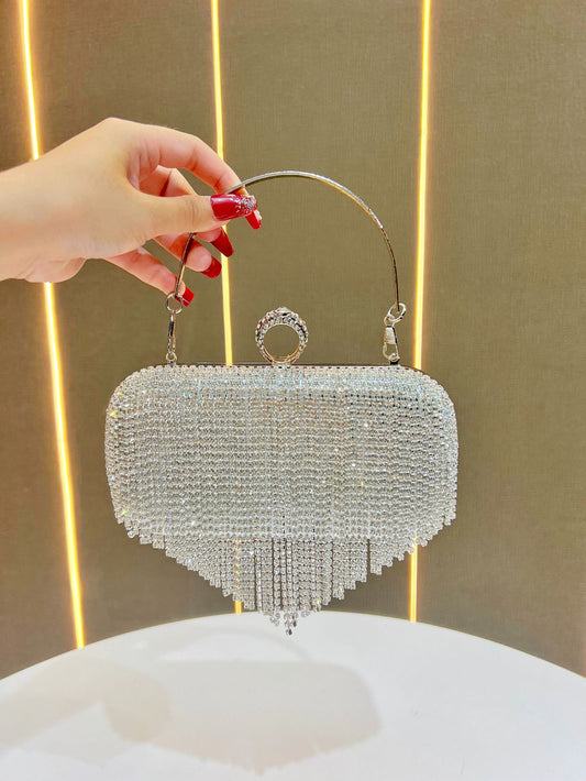 Women's Banquet Clutch Dress Diamond Tassel Bags