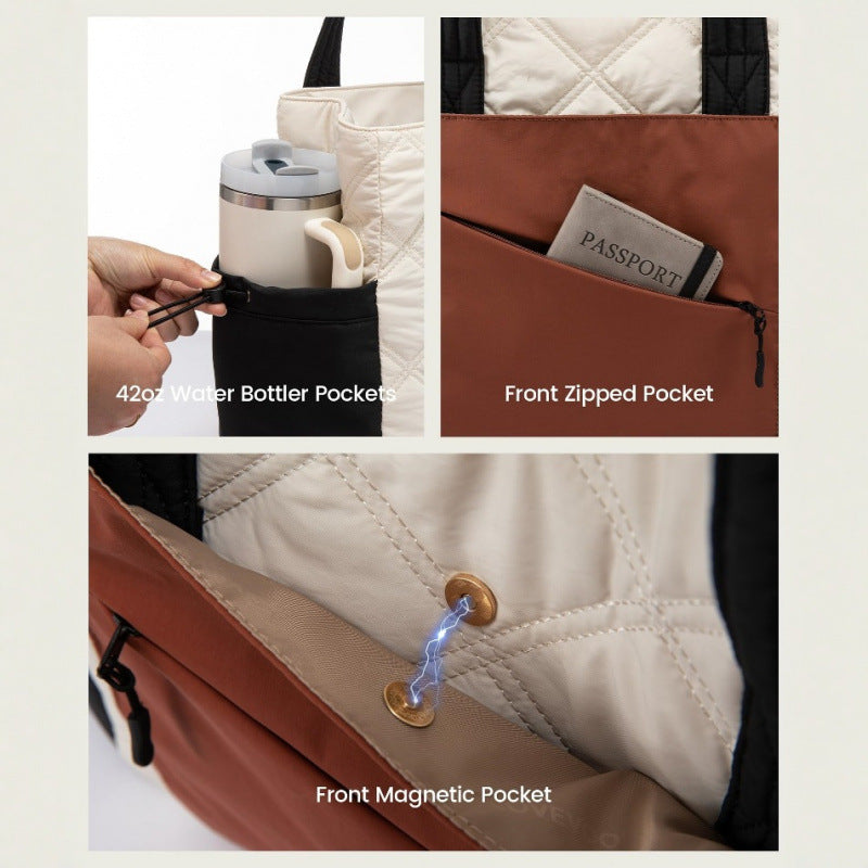 Women's Strap Zip Puffer Essential Quilting Carrying Women's Shoulder Bag