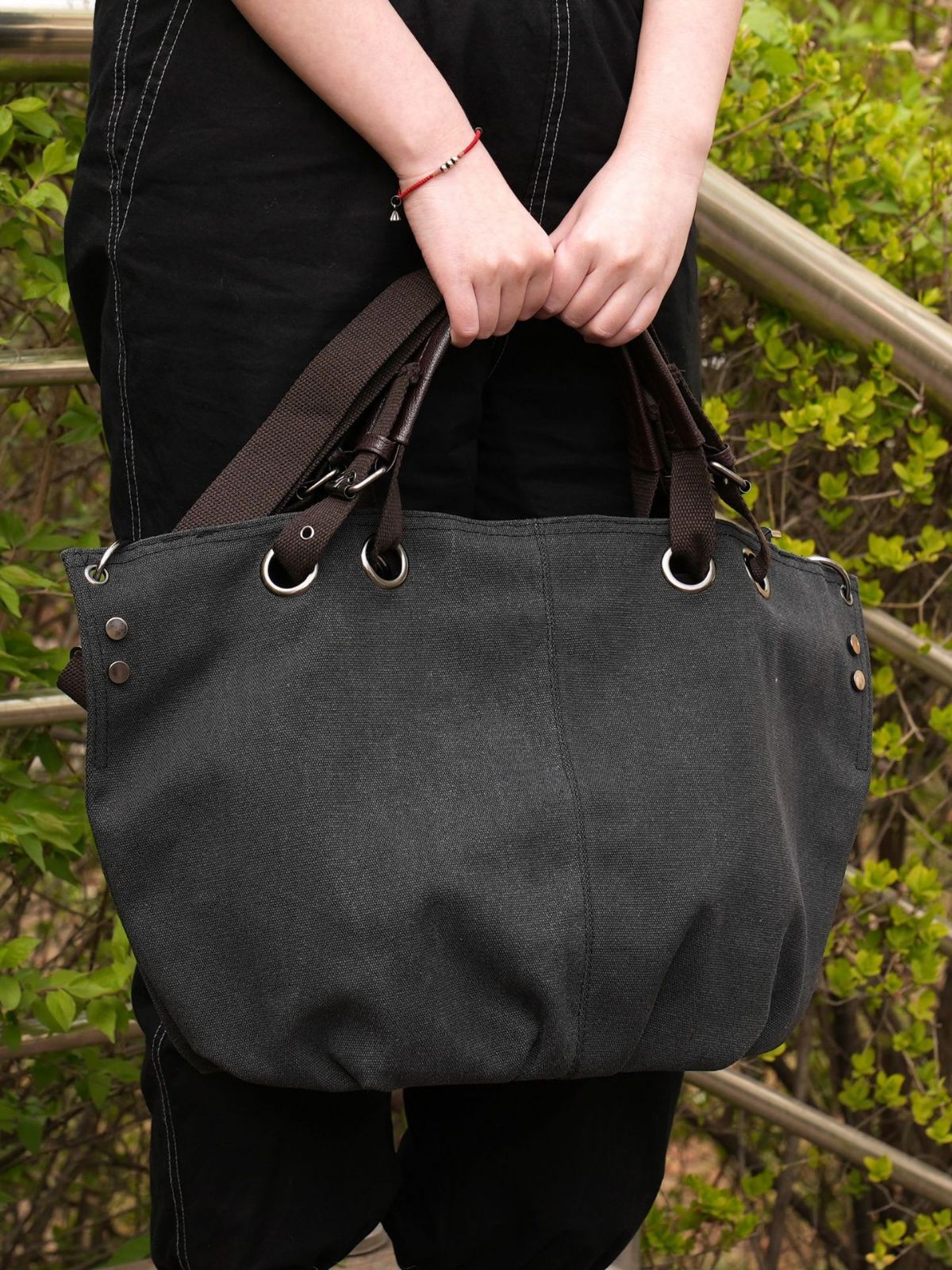 Women's Fashion Simple Canvas Large Capacity Women's Shoulder Bag