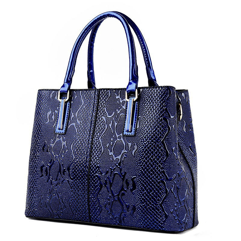 Women's Trendy Fashion Minimalist Mom Patent Leather Handbags