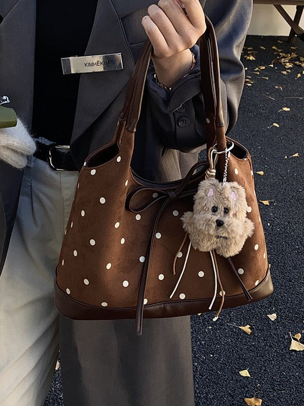 Women's Retro Autumn Korean Fashion Polka Dot Women's Shoulder Bag