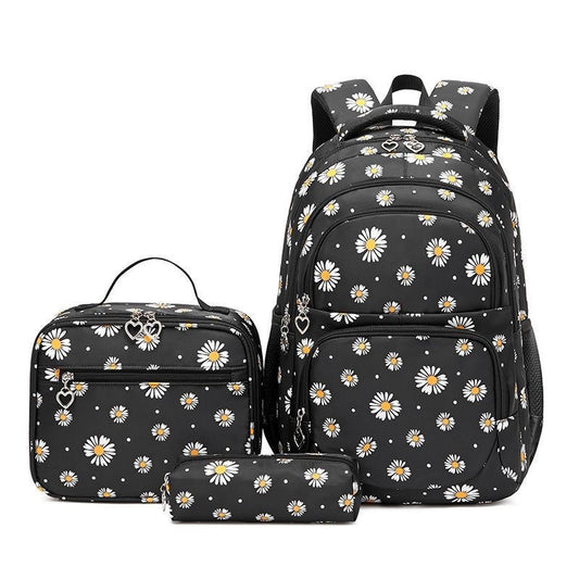 Chrysanthemum Three-piece Large Capacity Waterproof Little Backpacks