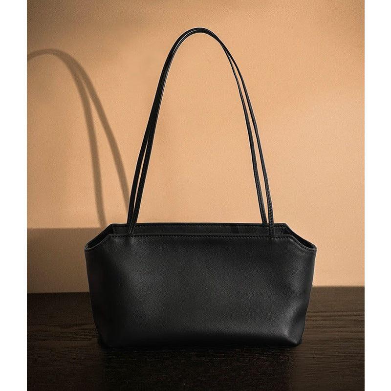 Minimalist Sheepskin Underarm Leather Niche Commute Bags