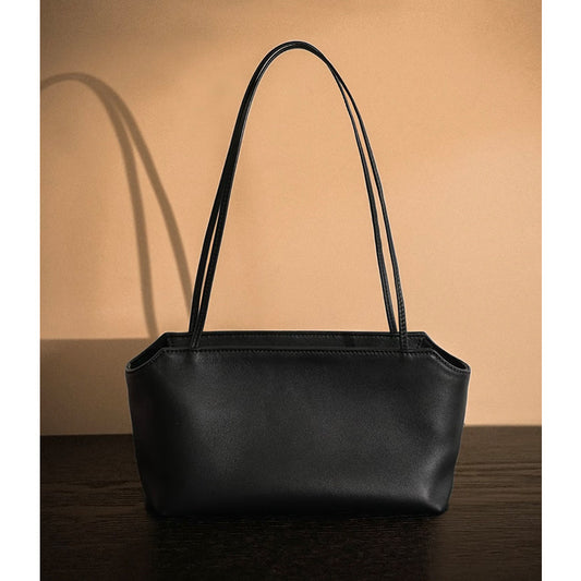 Minimalist Sheepskin Underarm Leather Niche Commute Bags