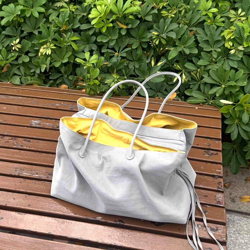 Lightweight Loose Feeling Leisure Commute Large Capacity Canvas Shoulder Bags