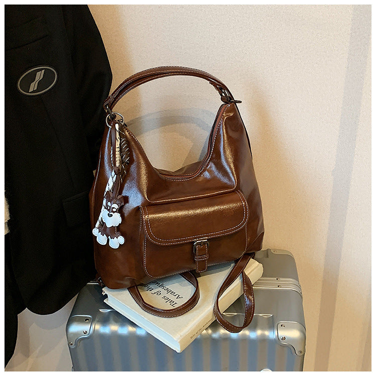 Women's Fashionable Retro Simple Large Capacity Commuter Women's Messenger Bag
