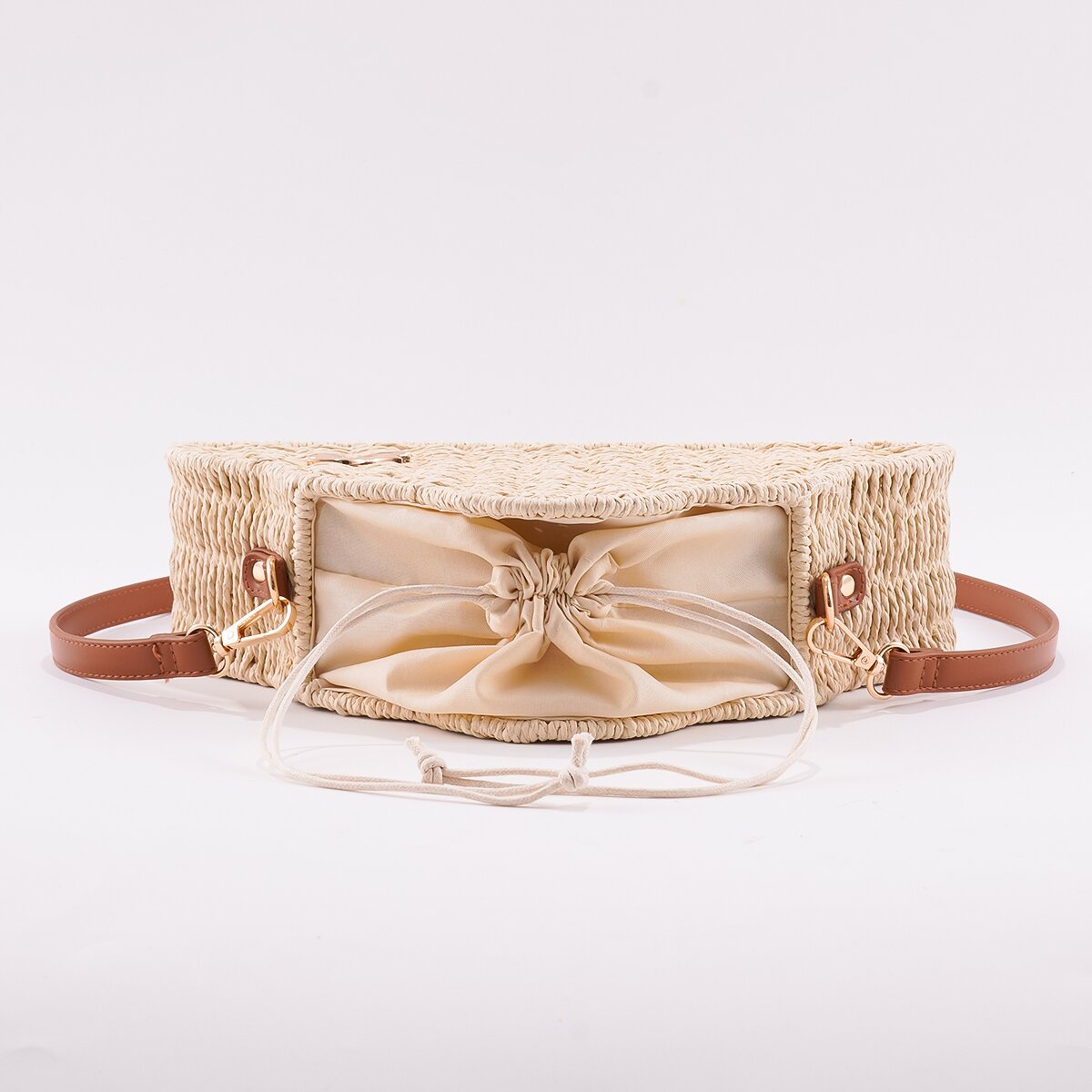 Paper String One Straw Scallop Woven Bags