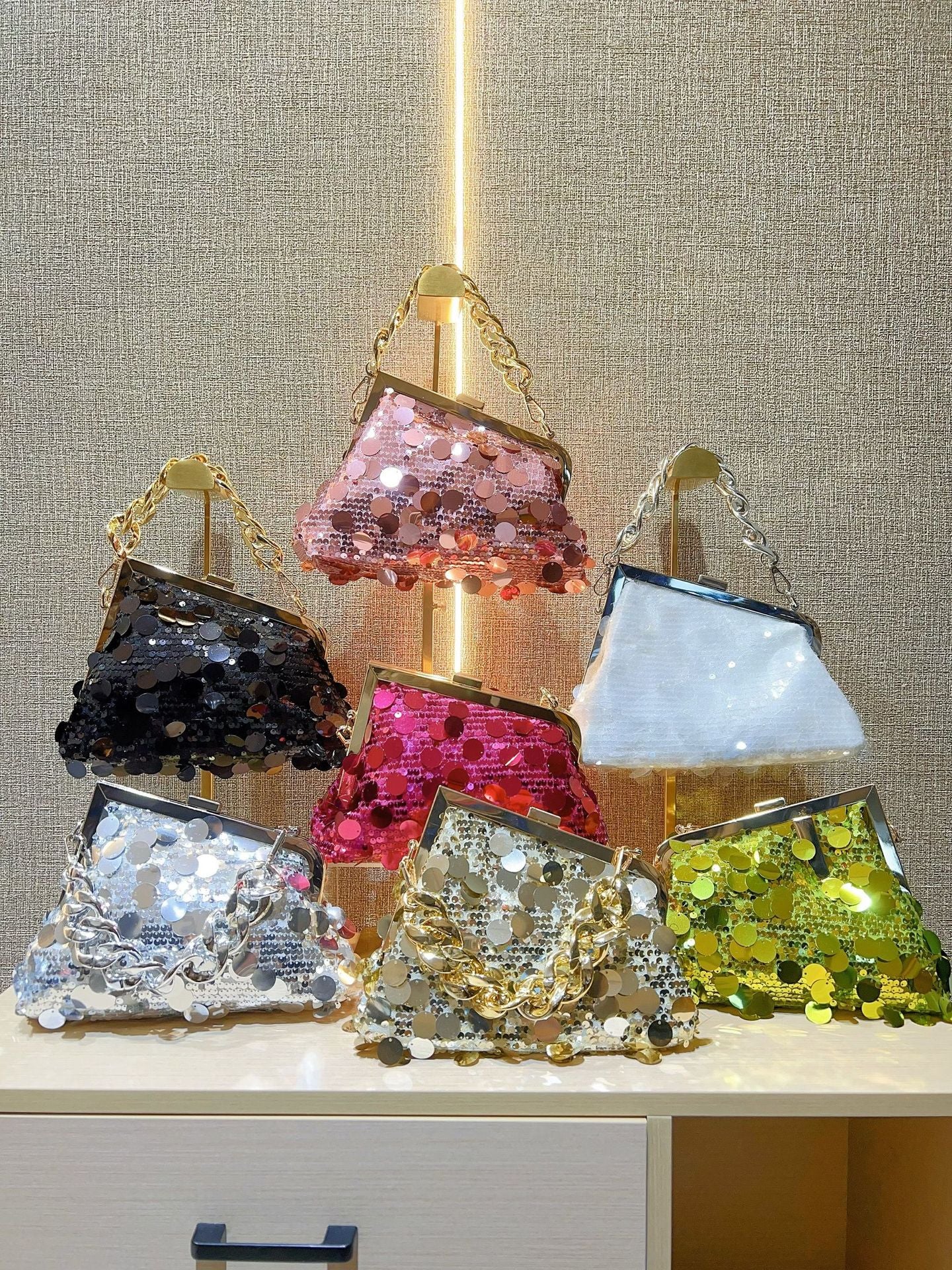 Women's Light Luxury Sequined Chain Fashion Bags