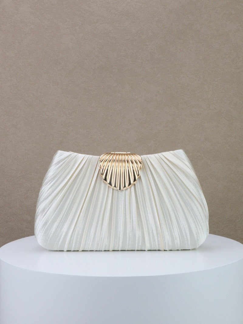 Steel Casing Satin Pleated Banquet Dress Dinner Bag