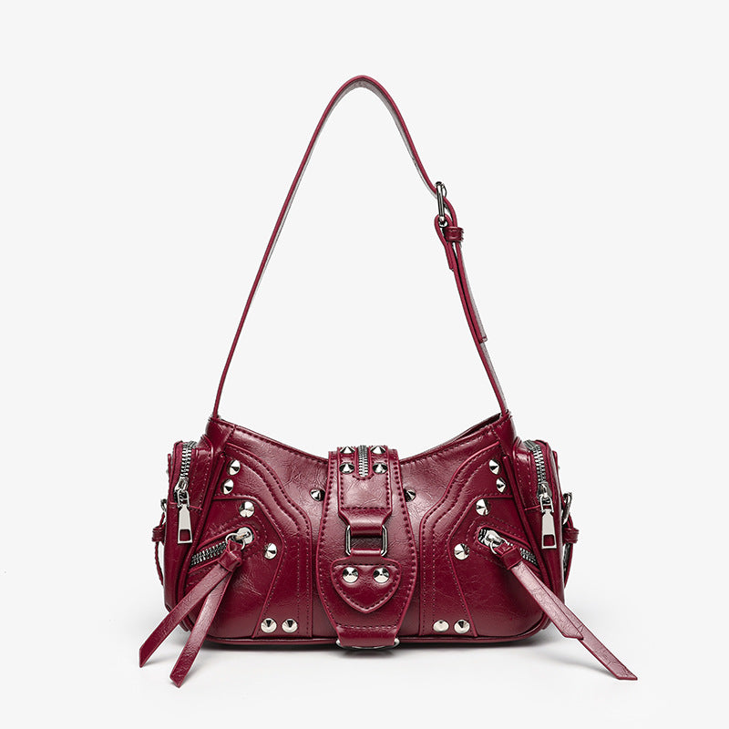 Niche Motorcycle Underarm Single Lion Ridge Women's Shoulder Bag