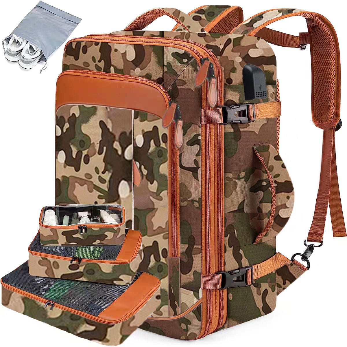 Men's Waterproof Computer Large Capacity Gray Business Leisure Backpack
