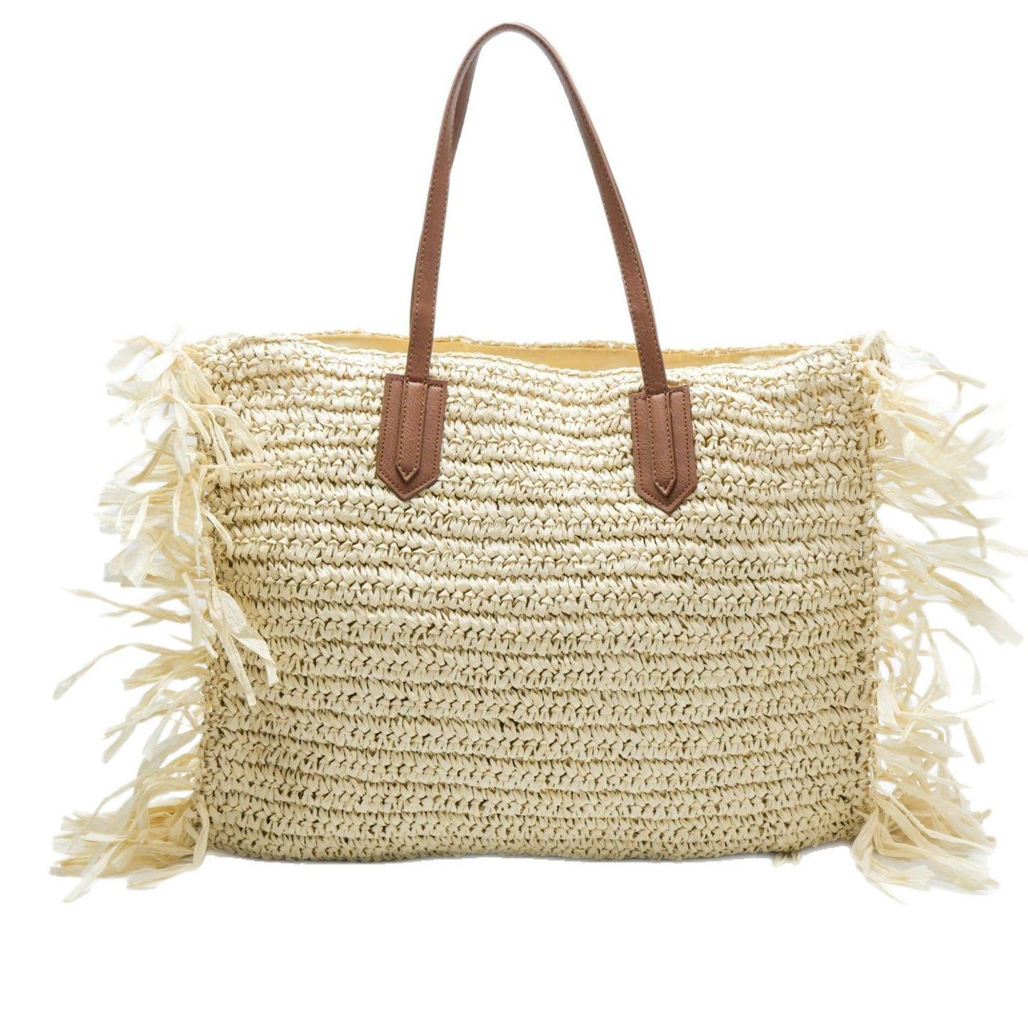 Women's Tassel Straw Hand-woven Large Capacity Vacation Tote Bag