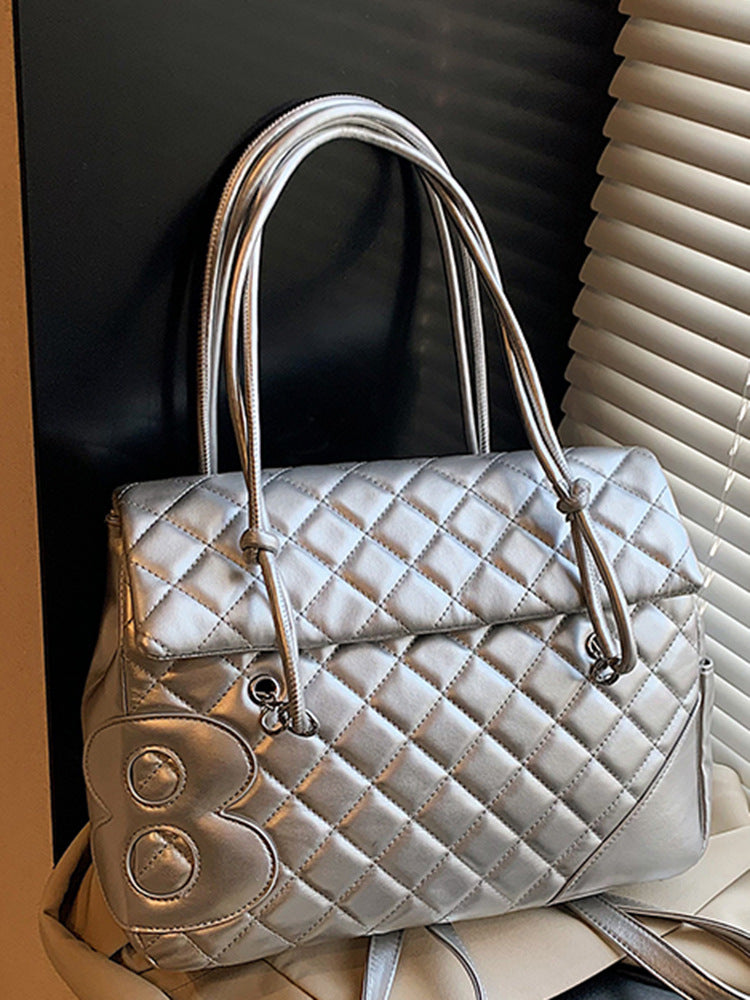 Simple Rhombus Fashion Personality Beautiful Large Bags