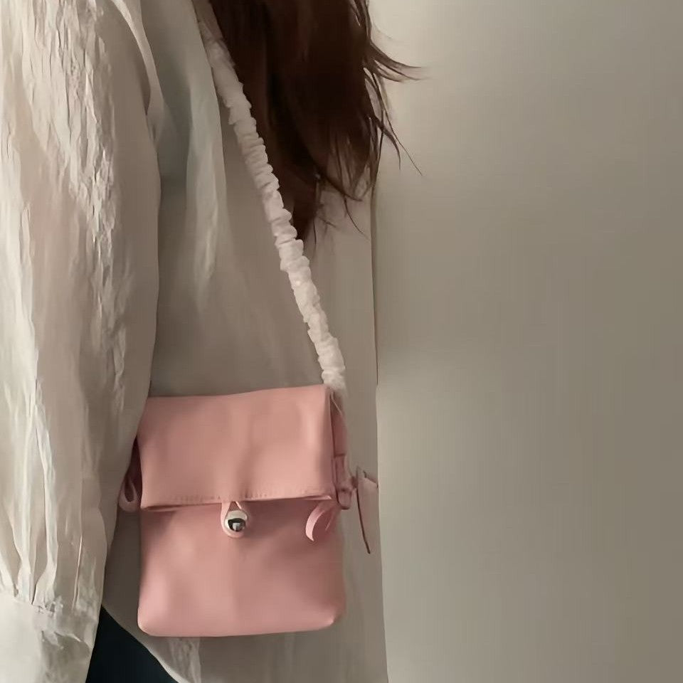 Korean Style Leather Button Minimalist Flip Bags