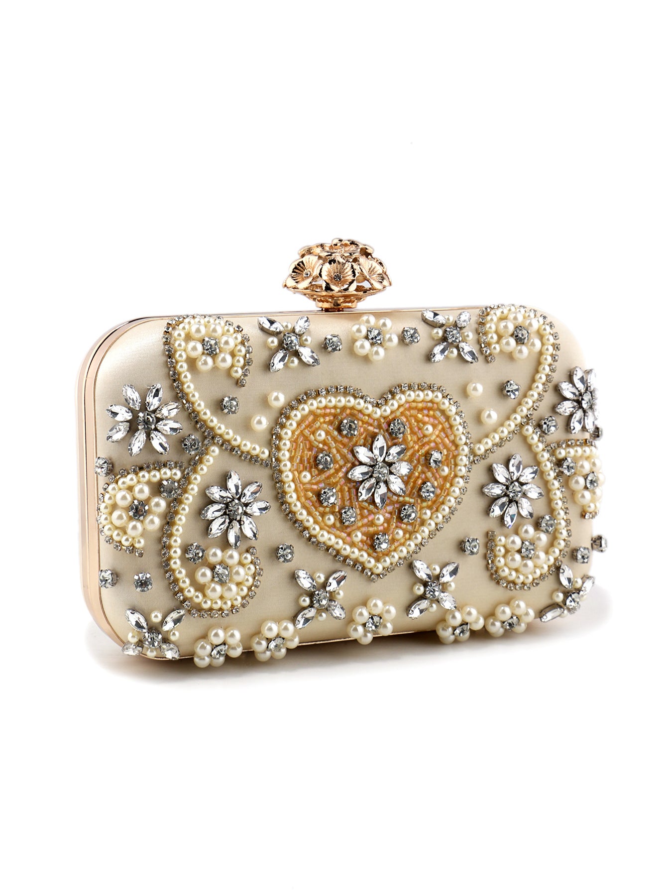 Women's Light Luxury Handmade Pearl Embroidery Fashion Elegant Dinner Bag