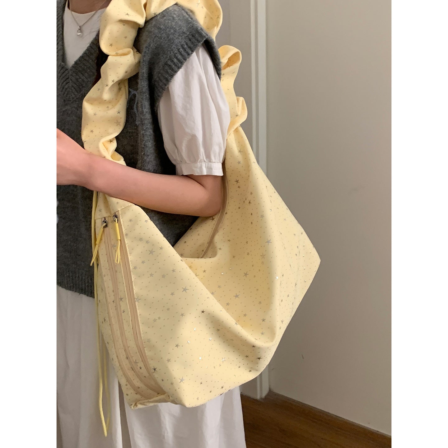 Women's Korean Style Large Capacity Underarm Fashion Tote Bag