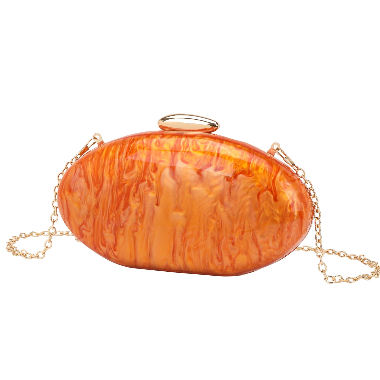 Women's Oval Shell Goose Egg Acrylic Fashion Dinner Bag