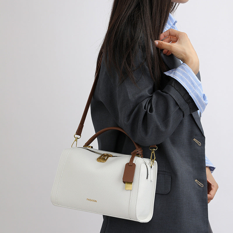 Women's Genuine Leather Boston Practical High-grade Fashionable Hand Holding Bags
