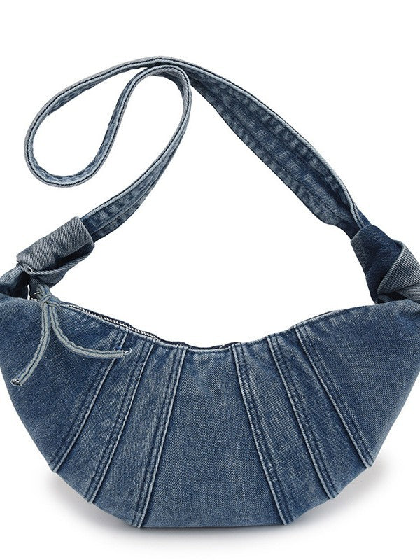 Women's Denim Stitching Dumpling High-grade Leisure Bags