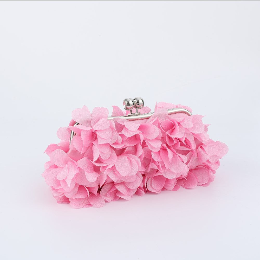 Women's Sweet Fresh Petal Three-dimensional Flower Dress Women's Clutch