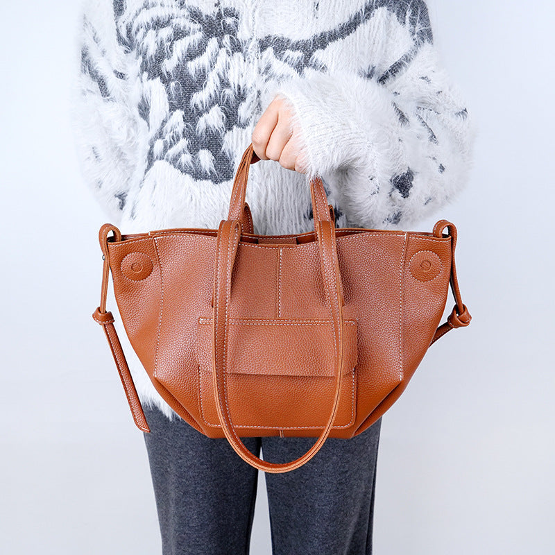 Portable French Popular Minority Fashion Large Capacity Versatile Commuter Lady Women's Shoulder Bag
