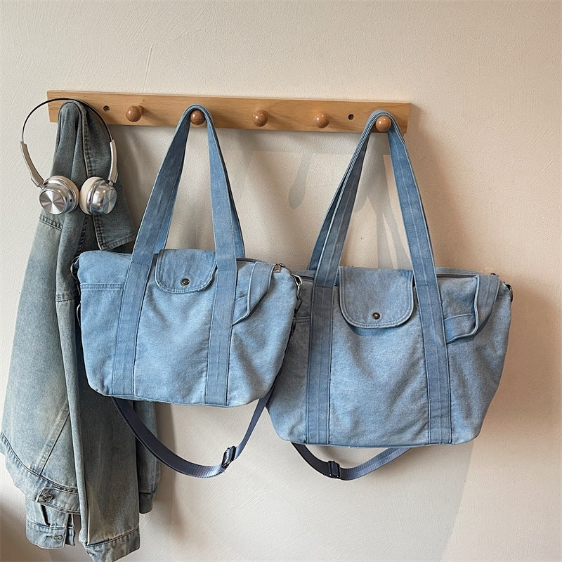 Women's Large Capacity Denim Fashion Simple Solid Women's Shoulder Bag