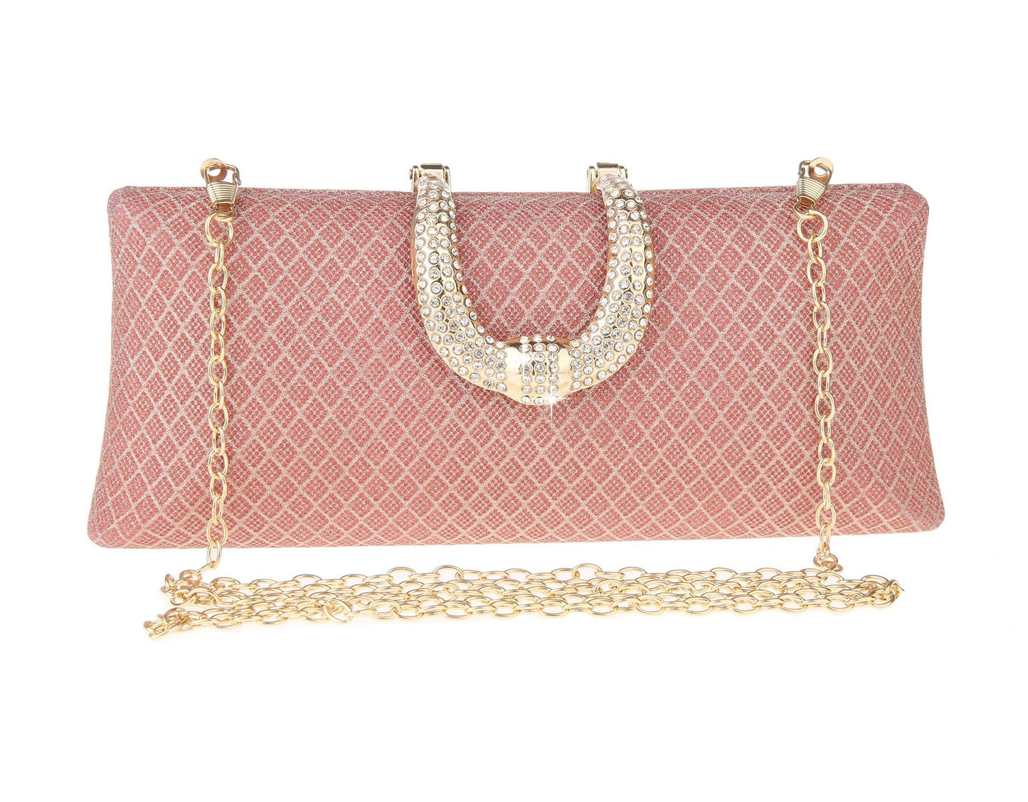 Plaid Thin Glittering Clutch Fashion Banquet Dress Dinner Bag