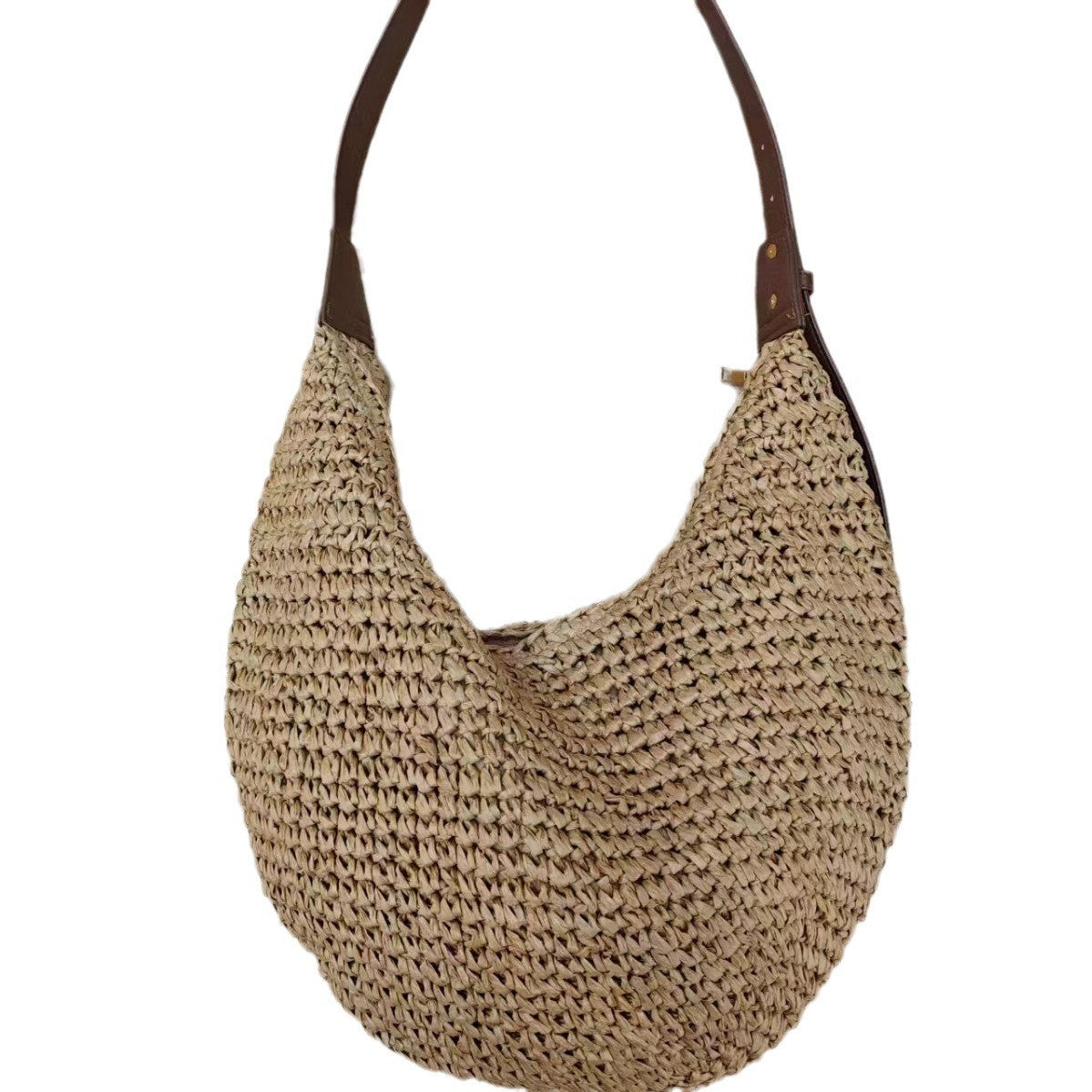 Women's Popular Woven Fashion Straw Boston Ton Men's Bags