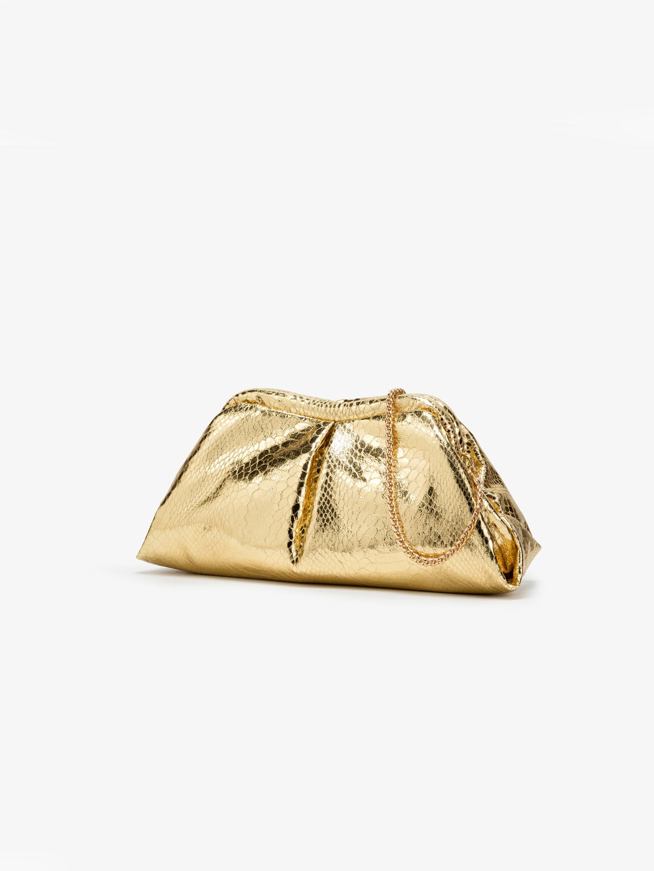 Women's Snake Pattern Clip Cloud Chain Women's Shoulder Bag