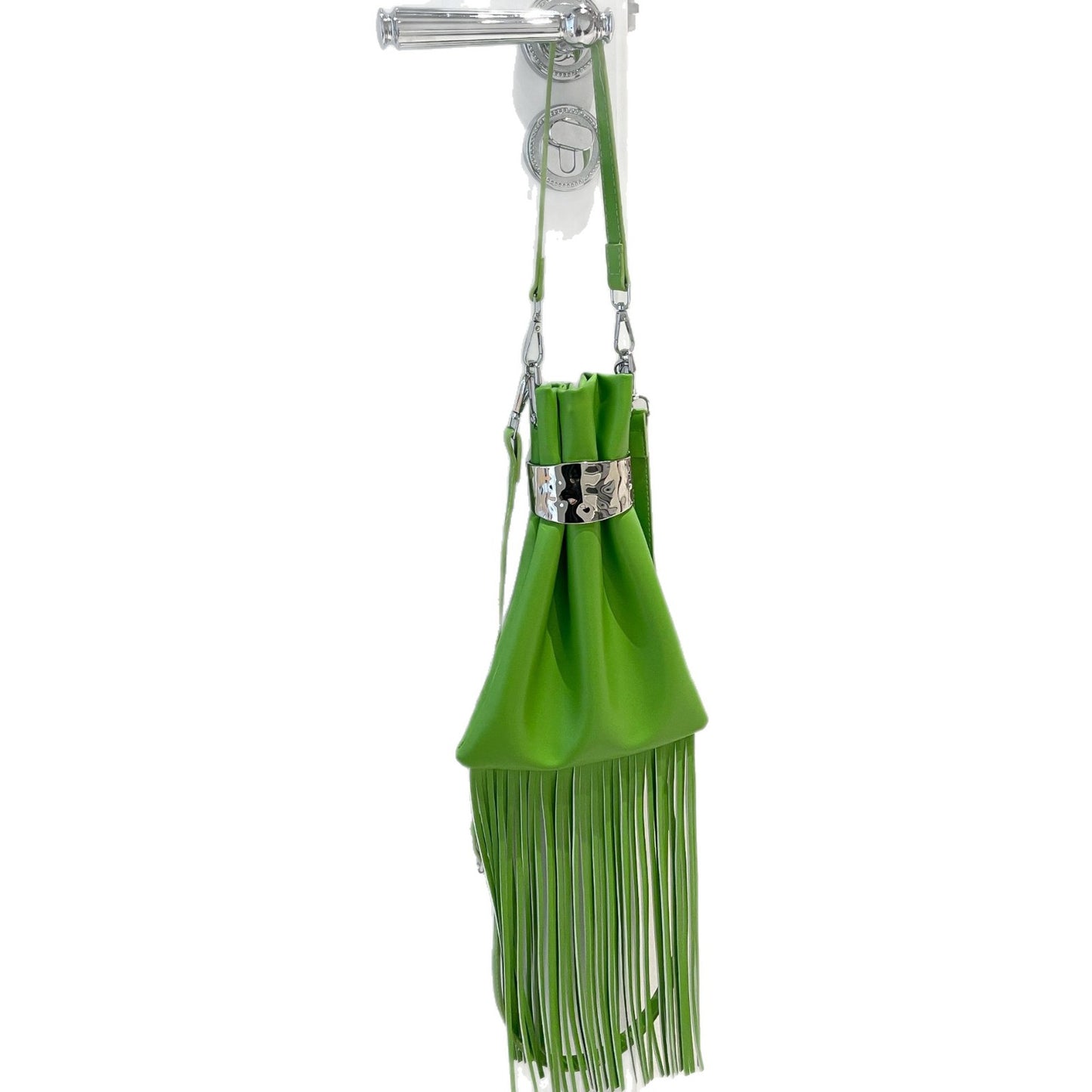 Women's Design Tassel Dinner Asian Culture Metal Bucket Bags
