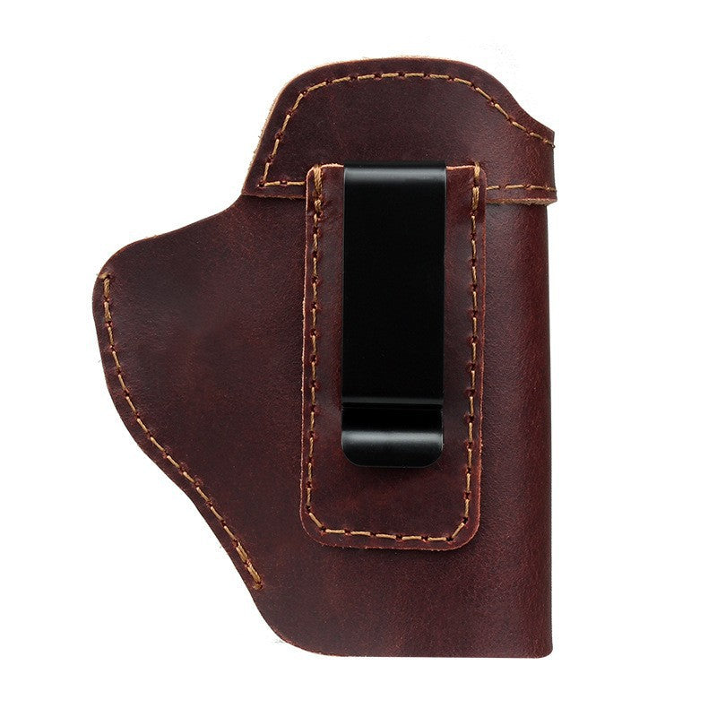 Pull Holster Short First Layer Cowhide Left Plug Right Invisible Outdoor Camouflage, Military Fan Bag