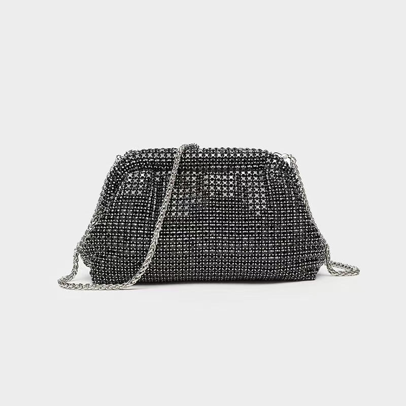 Women's Fashionable Diamond French Shiny Banquet Cloud Women's Clutch