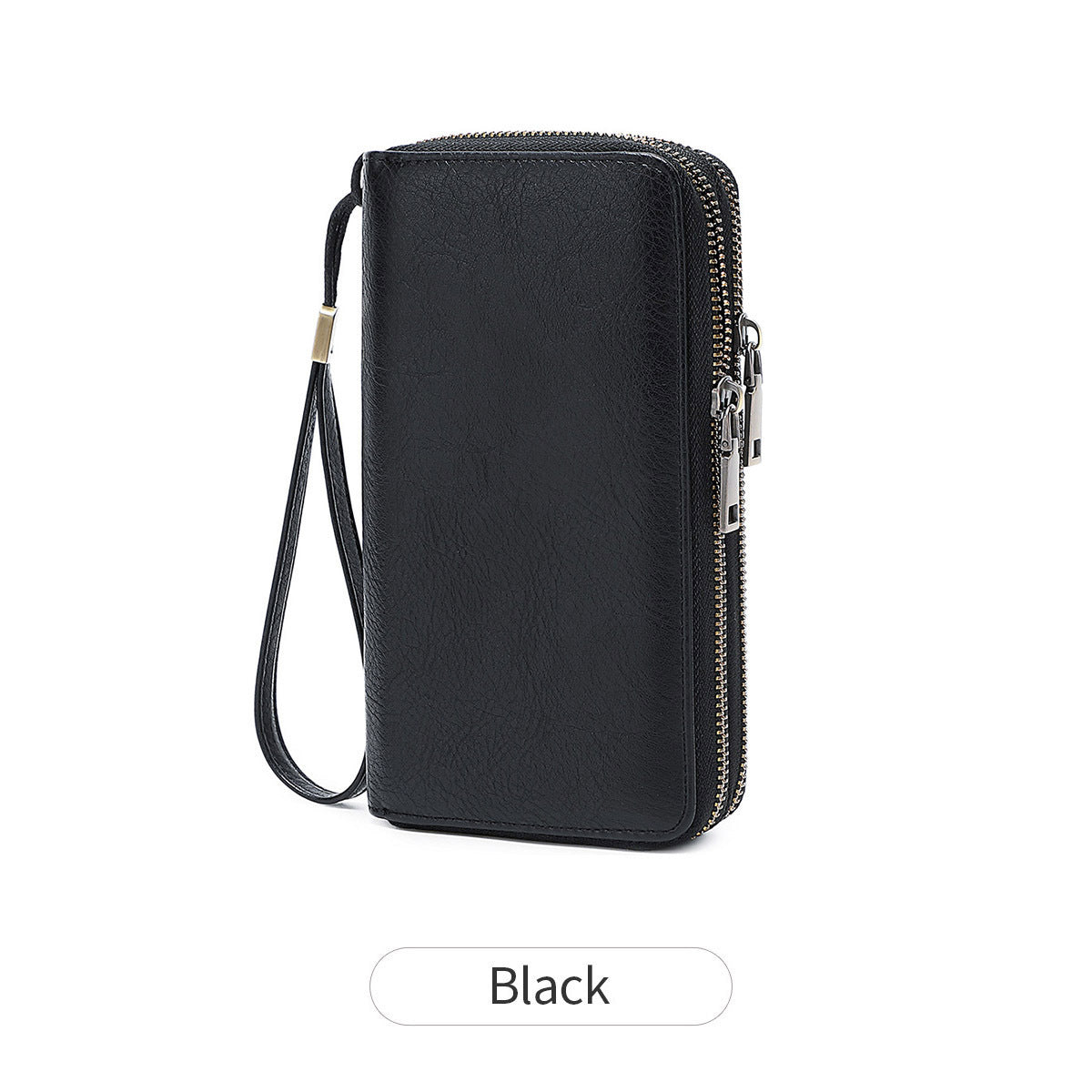 Women's & Men's Fashion Double Zipper Long Retro Large Men's Wallet